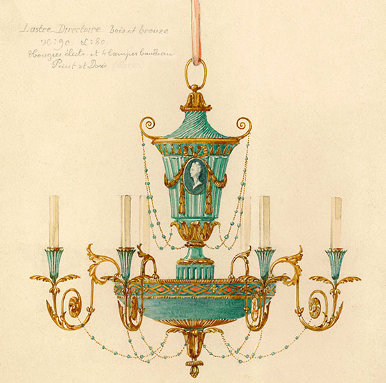 The chandelier original watercolor